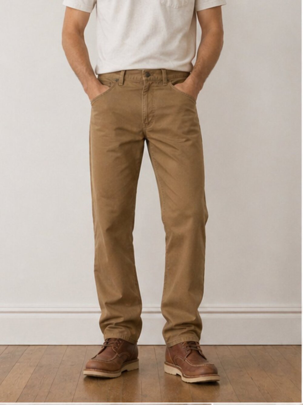 Polo Men's Camel Tan Cotton Canvas Chinos